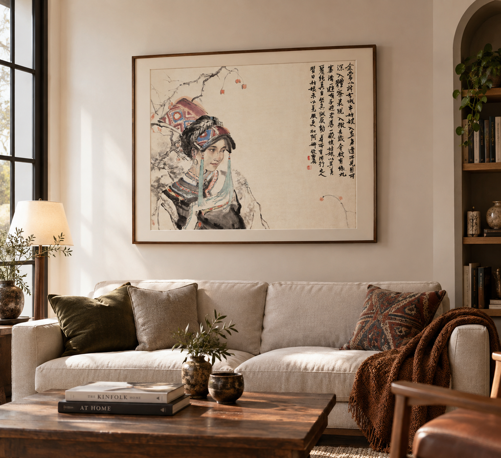 Portrait of a Chinese Woman — Original Chinese Ink Painting