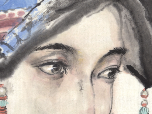 Portrait of a Chinese Woman — Original Chinese Ink Painting
