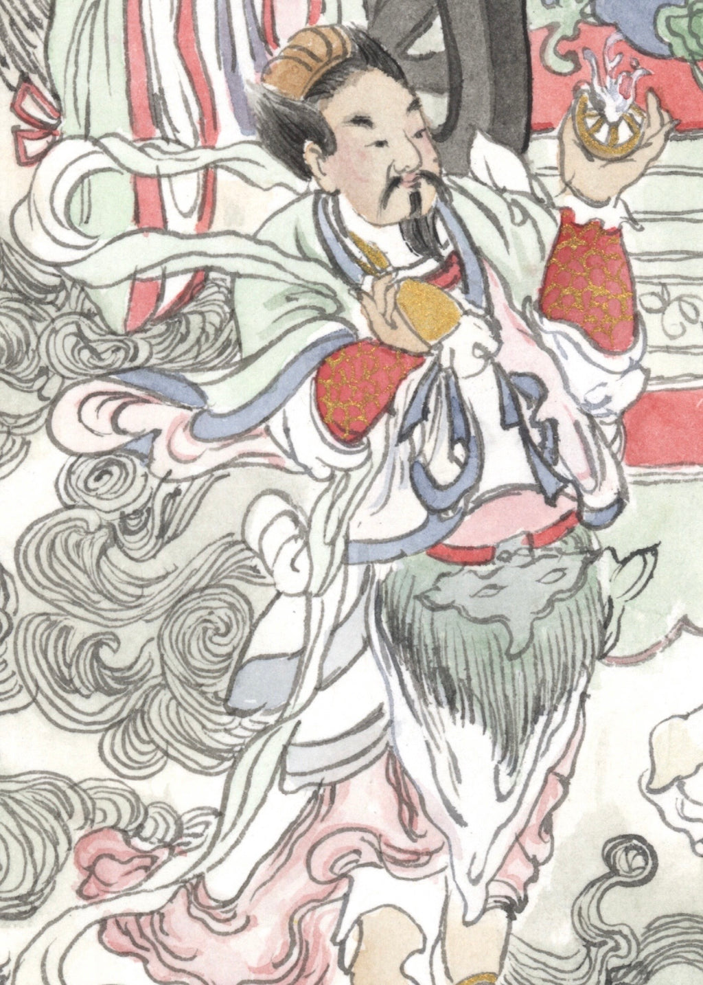 中国传统神话工笔画——多臂神明